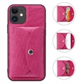 Vili T iPhone 12/12 Pro Cover med Magnetisk Pung - Hot Pink