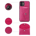 Vili T iPhone 12/12 Pro Cover med Magnetisk Pung - Hot Pink