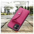 Vili T iPhone 12/12 Pro Cover med Magnetisk Pung - Hot Pink