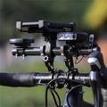 WEST BIKING Cykling Kulfiber Cykelstyr Forlænger Dobbelt Klem Beslag til Cykellygte GPS Computer