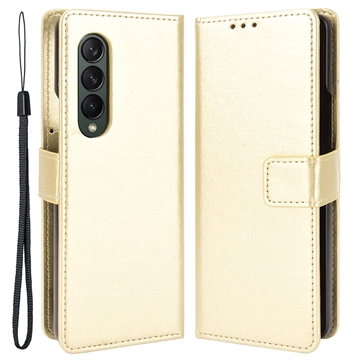 Samsung Galaxy Z Fold4 Pung Cover med Kortlomme - Guld
