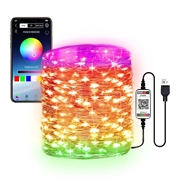 Vandtæt Bluetooth LED-string Fe-lys - 20m