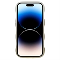 iPhone 14 Pro Bølget Serie TPU Cover - Hvid