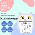 X15 Sød kat mini termisk printer - i lommeformat og bærbar