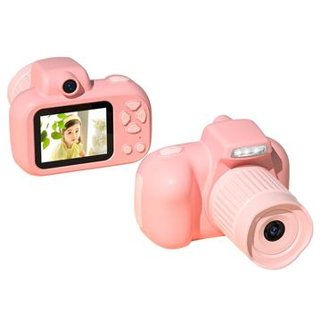 X18 Mini-digitalkamera til børn - HD-videooptagelse, 32GB - Pink