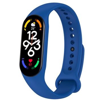 Mat Silikone Rem til Xiaomi Smart Mi Band 5 / 6 / 7 - Blå