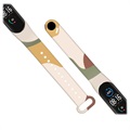 Xiaomi Mi Band 5/6 Soft Silikone Rem - Gul Camouflage