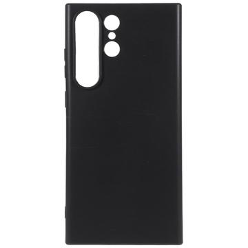 Samsung Galaxy S23 Ultra 5G Anti-Fingeraftryk Mat TPU Cover - Sort