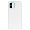 Xiaomi Redmi A1 Vertikal Flip Cover med Kortholder - Hvid