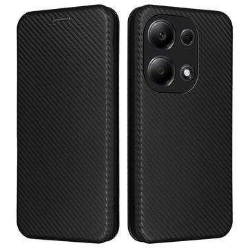 Xiaomi Redmi Note 13 Pro 4G/Poco M6 Pro Flip Cover - Karbonfiber - Sort