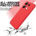 Xiaomi Redmi Note 13 Pro 4G/Poco M6 Pro Liquid Silikone Cover med Strop - Rød