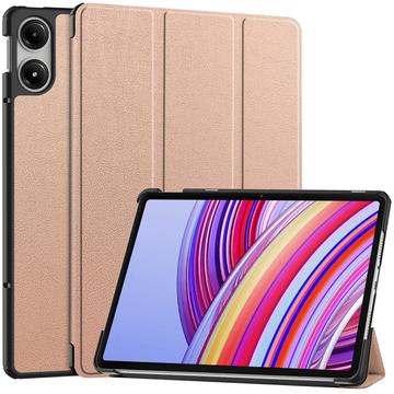 Xiaomi Redmi Pad Pro/Poco Pad Tri-Fold Series Smart Folio Cover - Rødguld