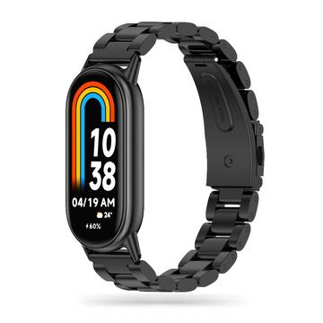 Xiaomi Smart Band 8/9 NFC Tech-Protect rem i rustfrit stål - sort