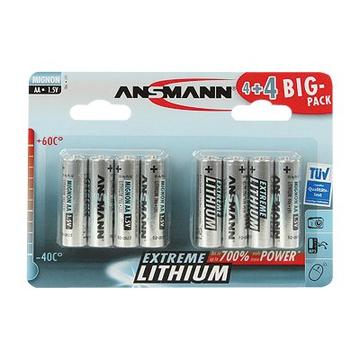 Ansmann Lithium Batteri AA / FR6 - 1.5V - 8 Stk.