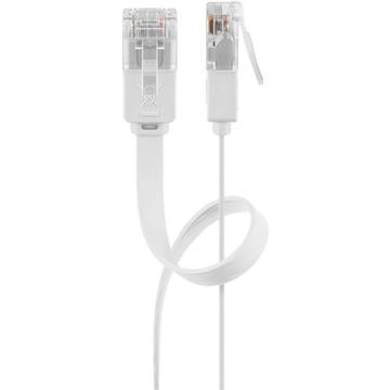 Goobay RJ45 U/UTP CAT 6 Flad Netværkskabel - 0.5m - Hvid