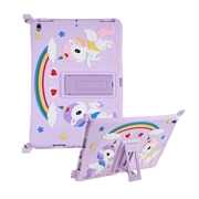 iPad 10.2 2019/2020/2021 Sødt Unicorn-etui med Kickstand (Open Box - Bulk Tilfredsstillelse) - Lilla