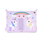 iPad 10.2 2019/2020/2021 Sødt Unicorn-etui med Kickstand (Open Box - Bulk Tilfredsstillelse) - Lilla