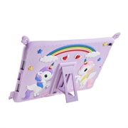 iPad 10.2 2019/2020/2021 Sødt Unicorn-etui med Kickstand (Open Box - Bulk Tilfredsstillelse) - Lilla