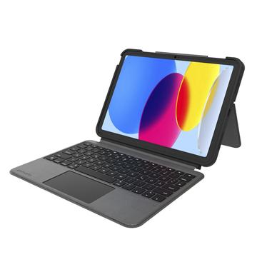 iPad (2022) 4smarts 2-i-1 solidt Smart Connect-tastaturetui - Grafit