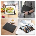 iPad Air 13 (2024) Dux Ducis Domo Tri-Fold Smart Folio Cover - Sort