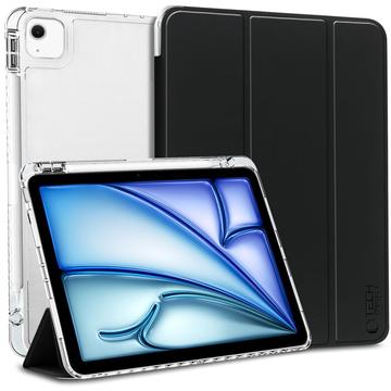 iPad Air 13 (2024) Tech-Protect SmartCase Pen Tri-Fold Folio Cover - Sort / Gennemsigtig