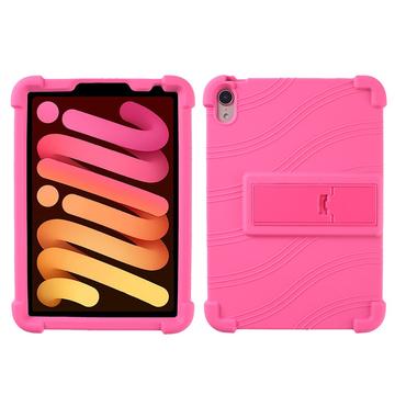 iPad Mini (2021) silikoneetui med kickstand - hot pink