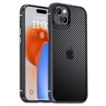 iPhone 15 Plus iPaky Hybrid Cover - Karbonfiber - Sort