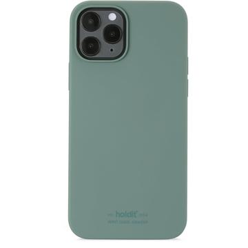 iPhone 12 Holdit Silikone Cover - mosgrøn