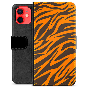 iPhone 12 mini Premium Flip Cover med Pung - Tiger