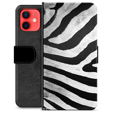 iPhone 12 mini Premium Flip Cover med Pung - Zebra