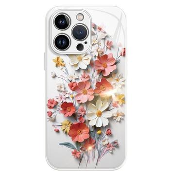 iPhone 12/12 Pro Hybrid Cover med blomsterbuket - hvid