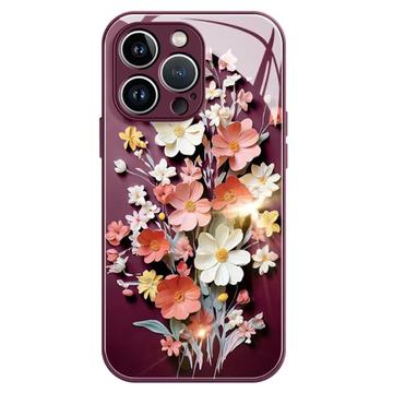 iPhone 12/12 Pro Blomsterbuket Hybrid Cover - vinrød