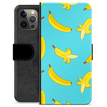 iPhone 12 Pro Max Premium Flip Cover med Pung - Bananer