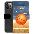 iPhone 12 Pro Max Premium Flip Cover med Pung - Basketball