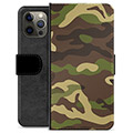 iPhone 12 Pro Max Premium Flip Cover med Pung - Camo