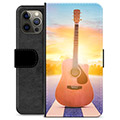 iPhone 12 Pro Max Premium Flip Cover med Pung - Guitar