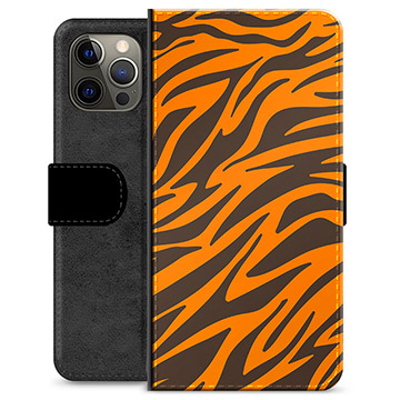 iPhone 12 Pro Max Premium Flip Cover med Pung - Tiger