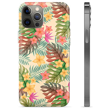iPhone 12 Pro Max TPU Cover - Lyserøde Blomster