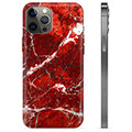iPhone 12 Pro Max TPU Cover - Rød Marmor