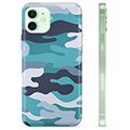iPhone 12 TPU Cover - Blå Camouflage