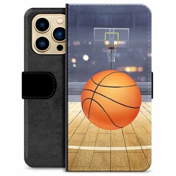 iPhone 13 Pro Max Premium Flip Cover med Pung - Basketball