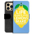 iPhone 13 Pro Max Premium Flip Cover med Pung - Citroner