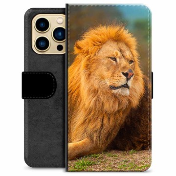 iPhone 13 Pro Max Premium Flip Cover med Pung - Løve