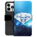 iPhone 13 Pro Premium Flip Cover med Pung - Diamant