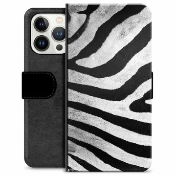 iPhone 13 Pro Premium Flip Cover med Pung - Zebra