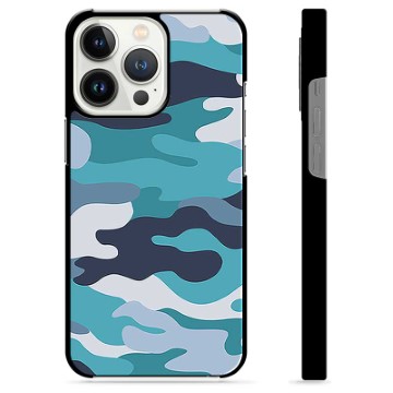 iPhone 13 Pro Beskyttende Cover - Blå Camouflage