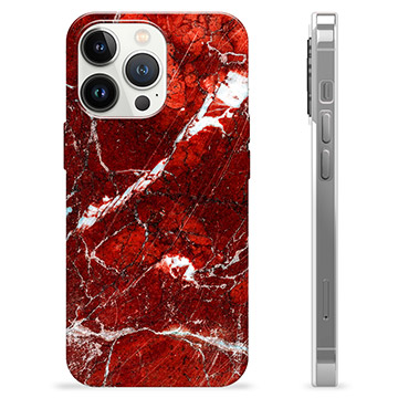 iPhone 13 Pro TPU Cover - Rød Marmor