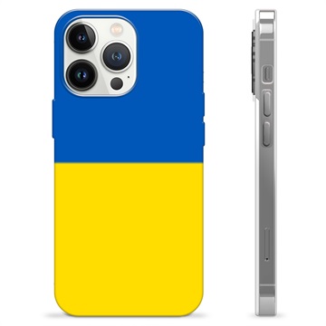 iPhone 13 Pro TPU Cover Ukrainsk Flag - Gul og lyseblå