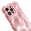 iPhone 13 Pro TPU-etui med bølget kant og slikbobler - pink