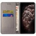 iPhone 14 Plus Pung Cover - Karbonfiber - Grå